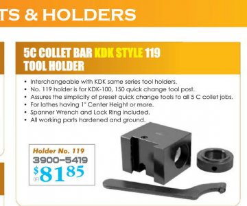 5C Collet holder for Quick Change Tool Post - Question? | The