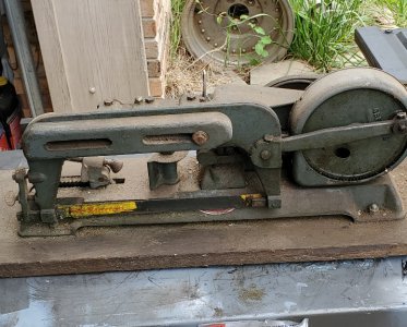 antique power hacksaw