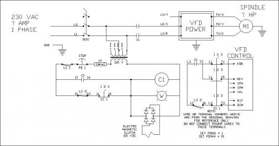 CLausing to VFD wiring help | The Hobby-Machinist